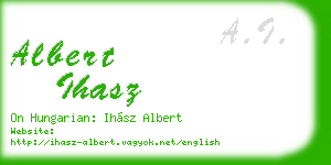 albert ihasz business card